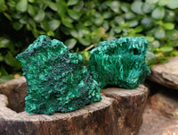 Natural Silky Malachite Specimens x 6 From Kasompe, Congo - Toprock Gemstones and Minerals 