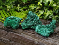 Natural Silky Malachite Specimens x 6 From Kasompe, Congo - Toprock Gemstones and Minerals 