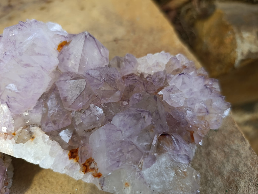 Natural Dark Amethyst Spirit Quartz Clusters x 3 From Boekenhouthoek, South Africa - Toprock Gemstones and Minerals 