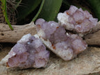 Natural Dark Amethyst Spirit Quartz Clusters x 3 From Boekenhouthoek, South Africa - Toprock Gemstones and Minerals 