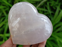 Polished Pink Pearl Girasol Quartz Hearts x 3 From Ambatondrazaka, Madagascar