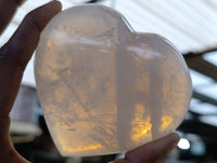 Polished Pink Pearl Girasol Quartz Hearts x 3 From Ambatondrazaka, Madagascar