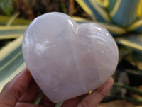 Polished Pink Pearl Girasol Quartz Hearts x 3 From Ambatondrazaka, Madagascar