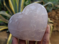 Polished Pink Pearl Girasol Quartz Hearts x 3 From Ambatondrazaka, Madagascar