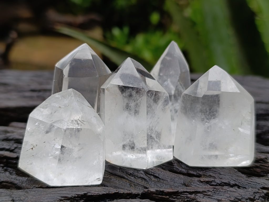 Polished Clear Quartz Crystals x 20 From Madagascar - Toprock Gemstones and Minerals 