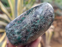 Polished Emerald Mica In Matrix Standing Free Forms x 4 From Mutoko, Zimbabwe - Toprock Gemstones and Minerals 