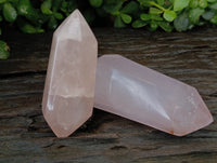 Polished Double Terminated Rose Quartz Points x 6 From Ambatondrazaka, Madagascar