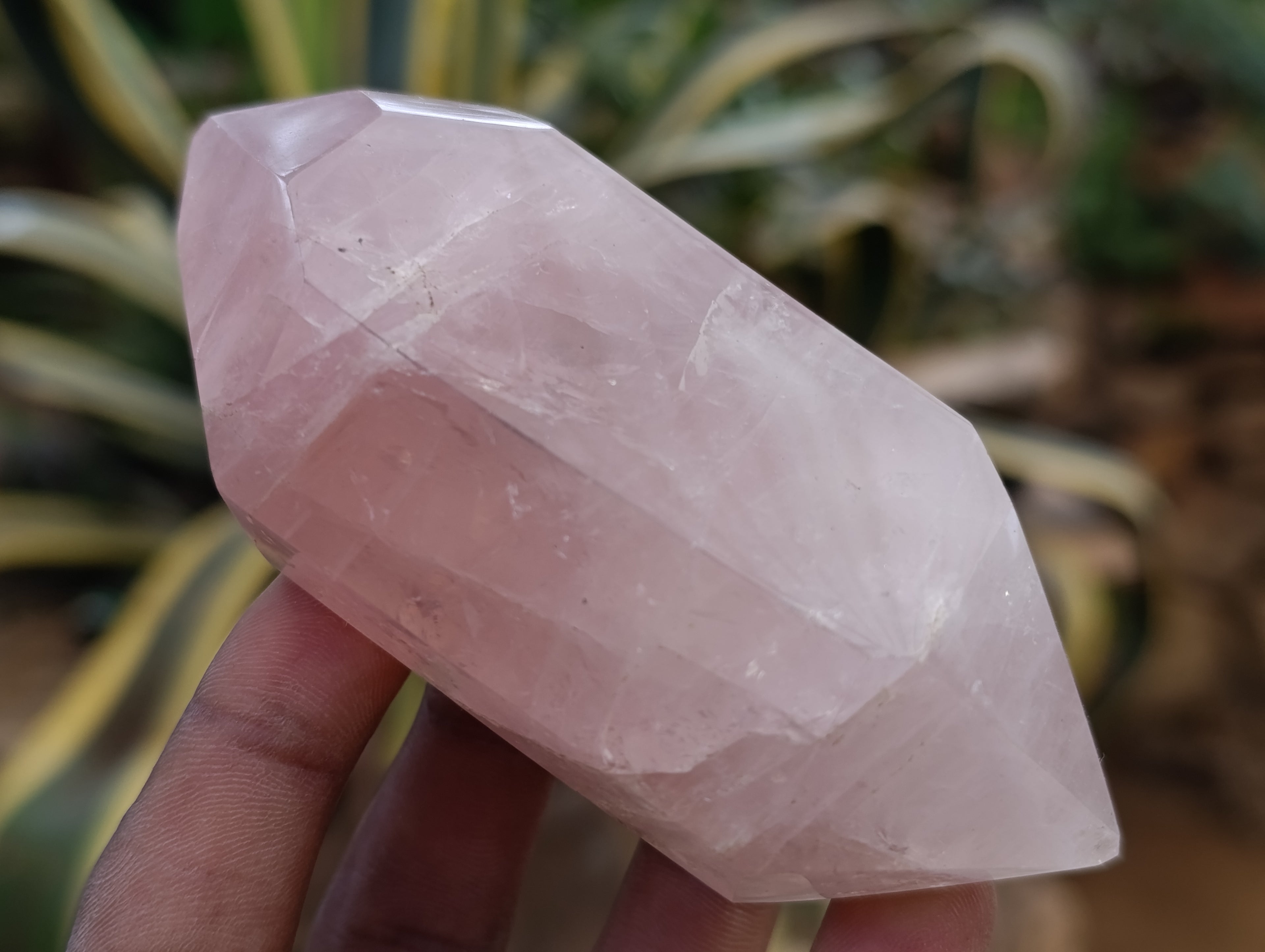 Polished Double Terminated Rose Quartz Points x 6 From Ambatondrazaka, Madagascar - Toprock Gemstones and Minerals 