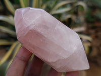 Polished Double Terminated Rose Quartz Points x 6 From Ambatondrazaka, Madagascar
