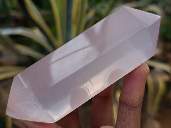 Polished Double Terminated Rose Quartz Points x 6 From Ambatondrazaka, Madagascar