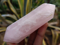 Polished Double Terminated Rose Quartz Points x 6 From Ambatondrazaka, Madagascar