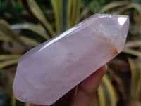 Polished Double Terminated Rose Quartz Points x 6 From Ambatondrazaka, Madagascar