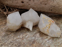 Natural White Quartz Clusters x 9 From Madagascar