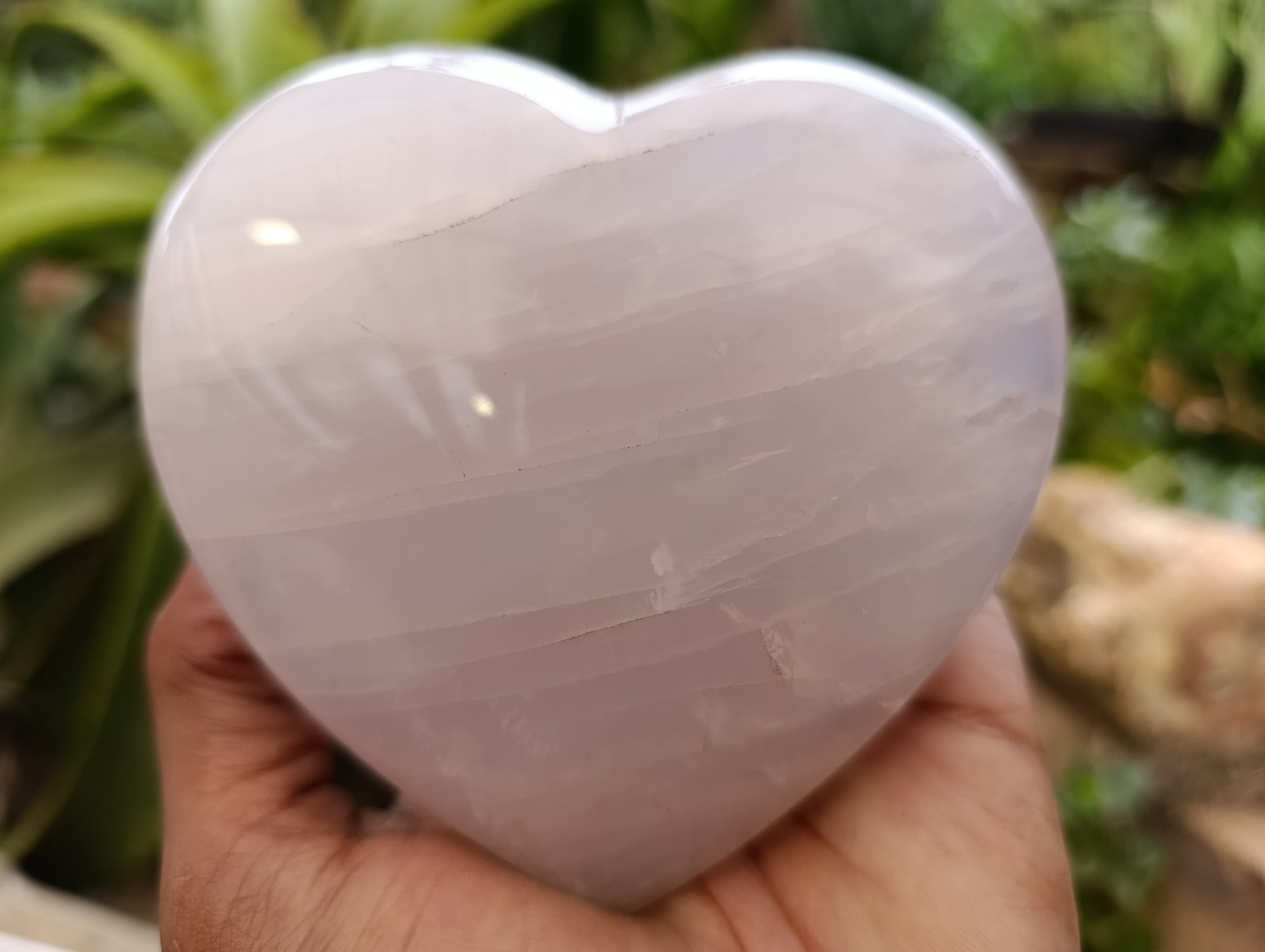 Polished Pink Pearl Girasol Quartz Hearts x 3 From Ambatondrazaka, Madagascar - Toprock Gemstones and Minerals 