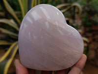 Polished Pink Pearl Girasol Quartz Hearts x 3 From Ambatondrazaka, Madagascar