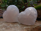 Polished Pink Pearl Girasol Quartz Hearts x 3 From Ambatondrazaka, Madagascar - Toprock Gemstones and Minerals 