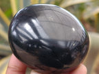 Polished Black Basalt Palm Stones x 12 From Antsirabe, Madagascar - Toprock Gemstones and Minerals 