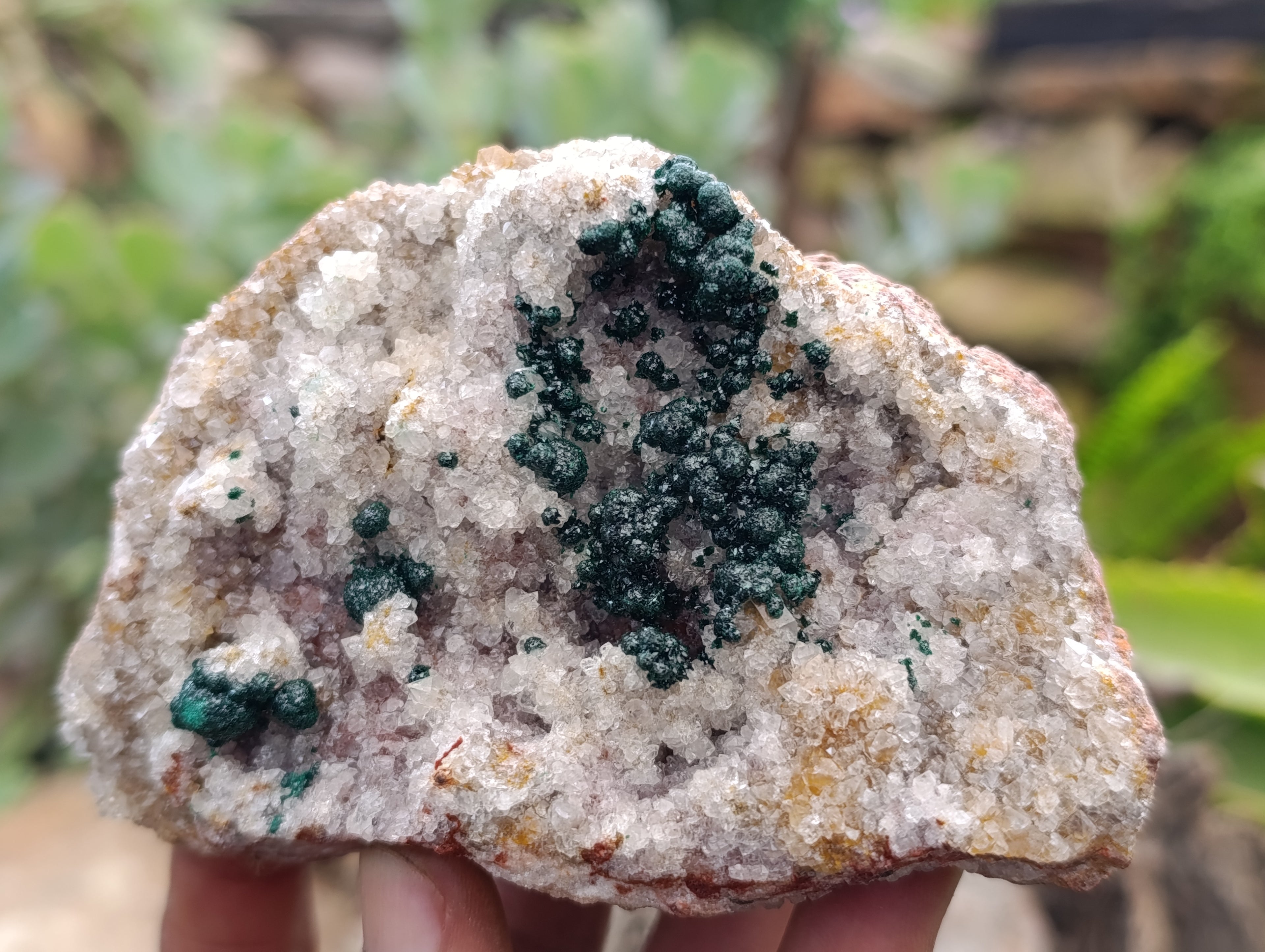 Natural Ball Malachite On Dolomite Matrix Specimens x 3 From Kambove, Congo - Toprock Gemstones and Minerals 