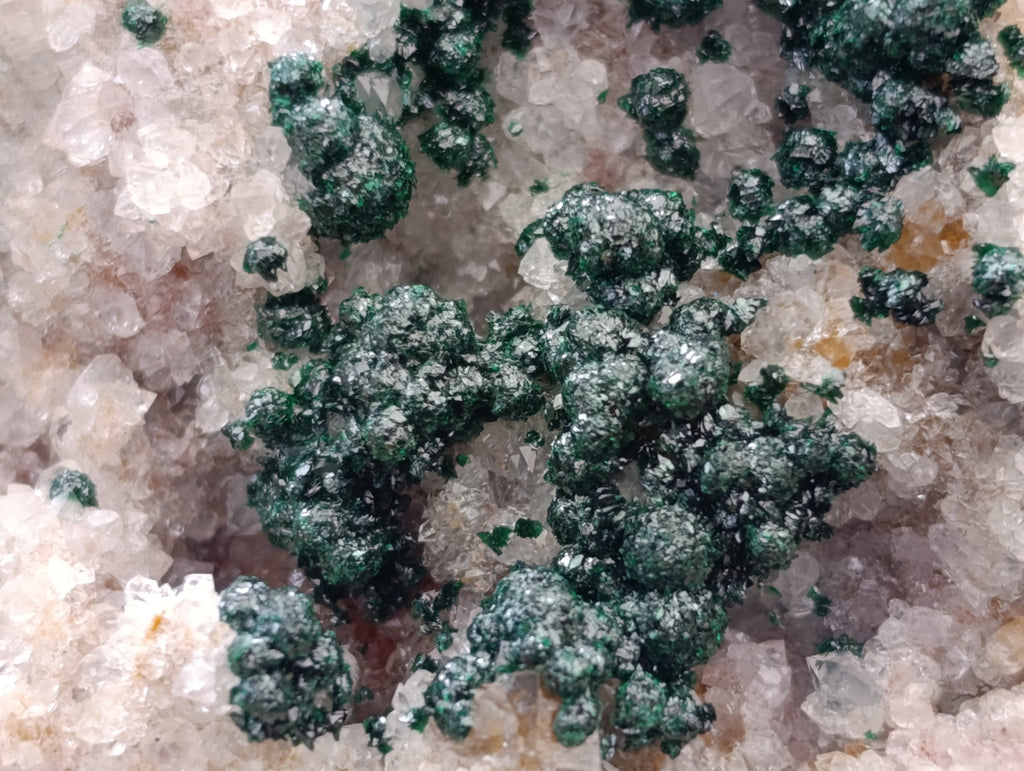 Natural Ball Malachite On Dolomite Matrix Specimens x 3 From Kambove, Congo - Toprock Gemstones and Minerals 