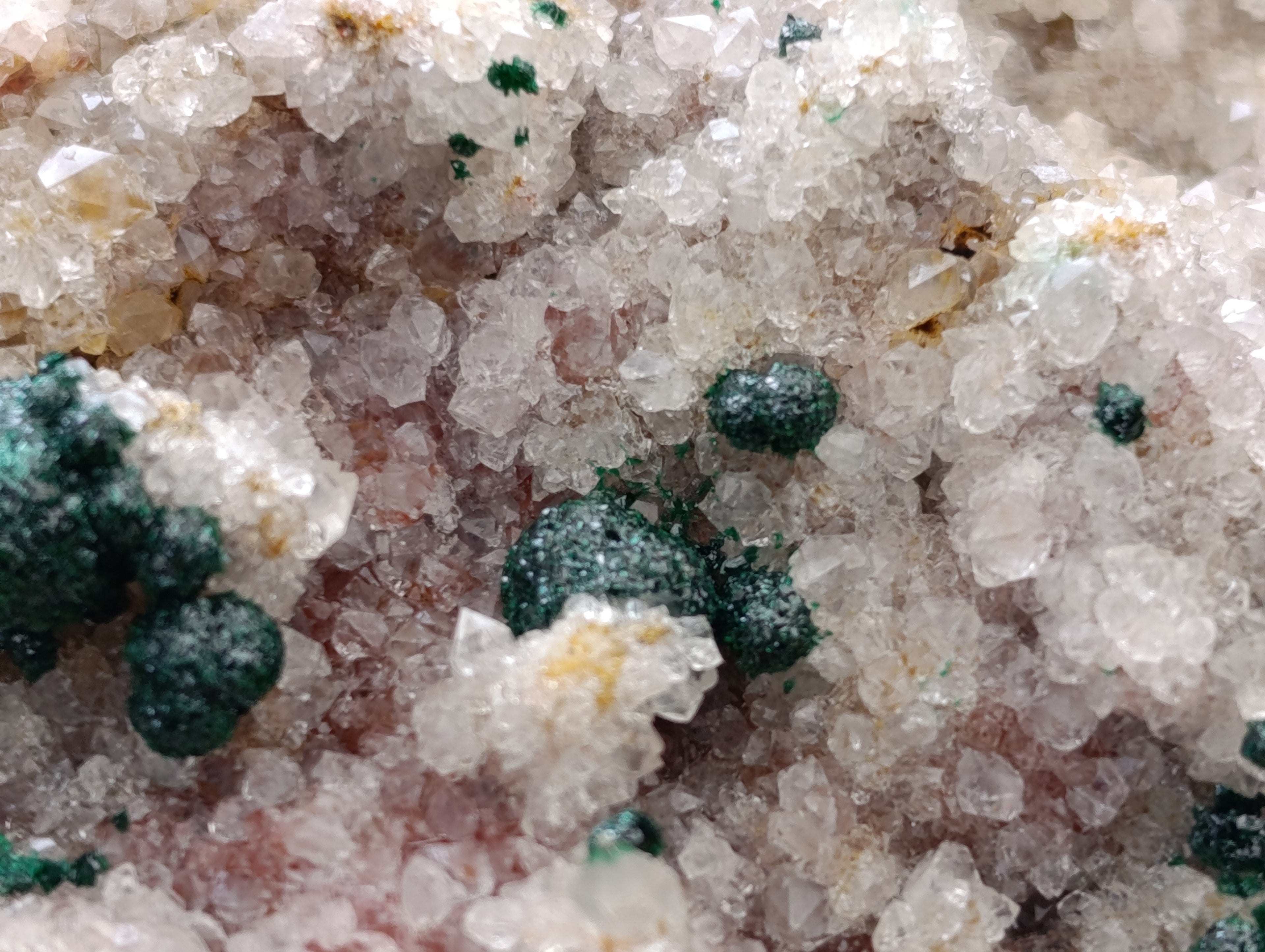 Natural Ball Malachite On Dolomite Matrix Specimens x 3 From Kambove, Congo - Toprock Gemstones and Minerals 