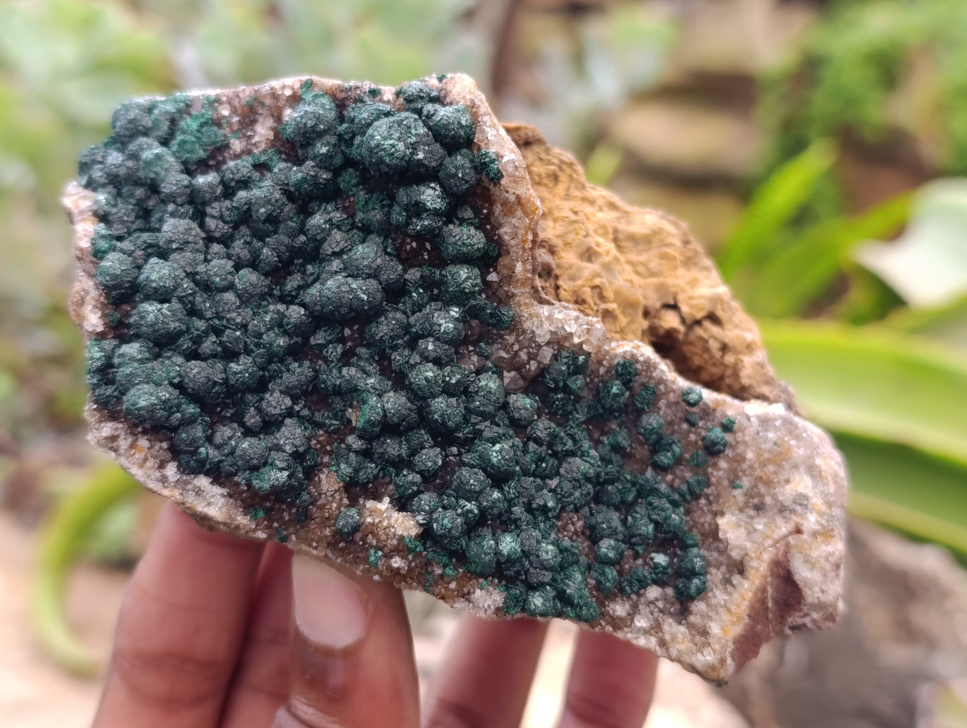 Natural Ball Malachite On Dolomite Matrix Specimens x 3 From Kambove, Congo - Toprock Gemstones and Minerals 