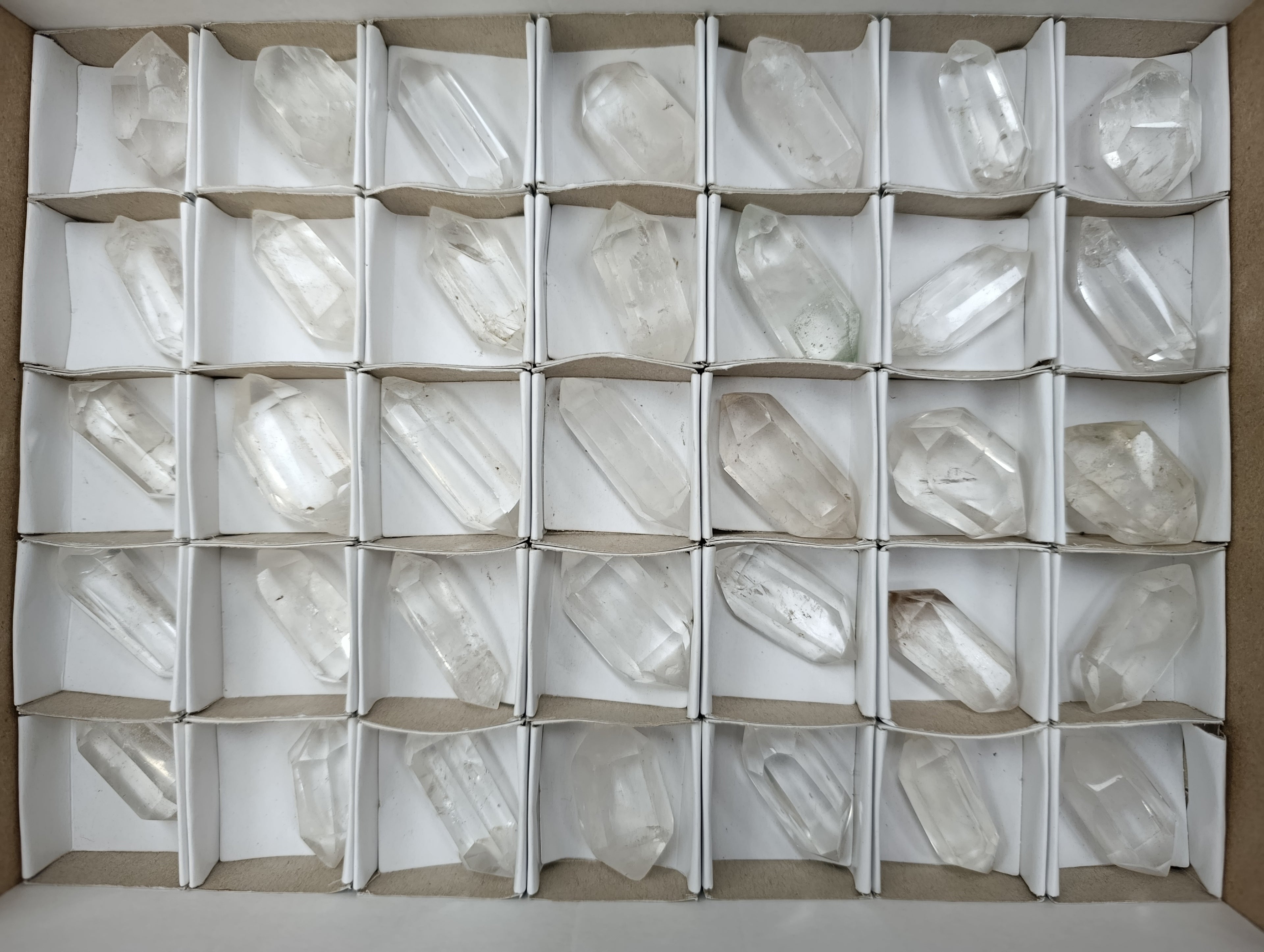 Polished Double Terminated Quartz Crystals x 35 From Madagascar - Toprock Gemstones and Minerals 