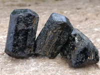 Natural Black Tourmaline Double Terminated Crystals x 35 From Zimbabwe