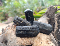Natural Black Tourmaline Double Terminated Crystals x 35 From Zimbabwe