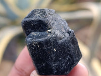 Natural Black Tourmaline Double Terminated Crystals x 35 From Zimbabwe