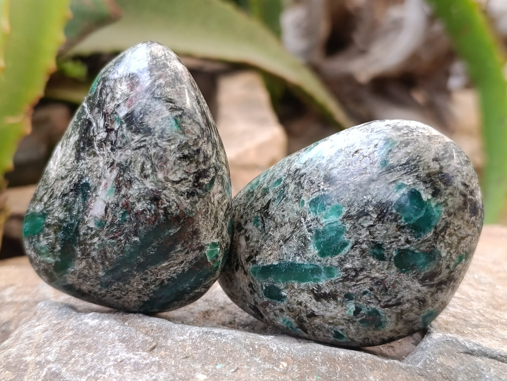 Polished Emerald Mica In Matrix Free Forms x 8 From Mutoko, Zimbabwe - Toprock Gemstones and Minerals 