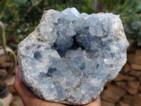 Natural Blue Celestite Geode Specimen x 1 From Sakoany, Madagascar - Toprock Gemstones and Minerals 