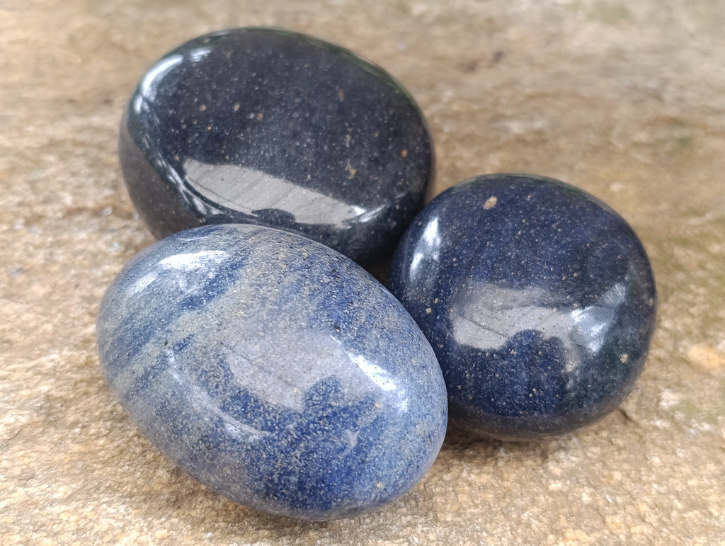 Polished Lazulite Free Forms x 6 From Madagascar - Toprock Gemstones and Minerals 