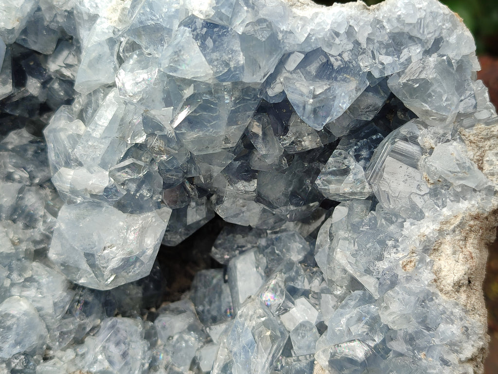 Natural Large Blue Celestite Geode Specimen x 1 From Sakoany, Madagascar - Toprock Gemstones and Minerals 