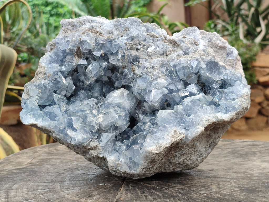 Natural Large Blue Celestite Geode Specimen x 1 From Sakoany, Madagascar - Toprock Gemstones and Minerals 