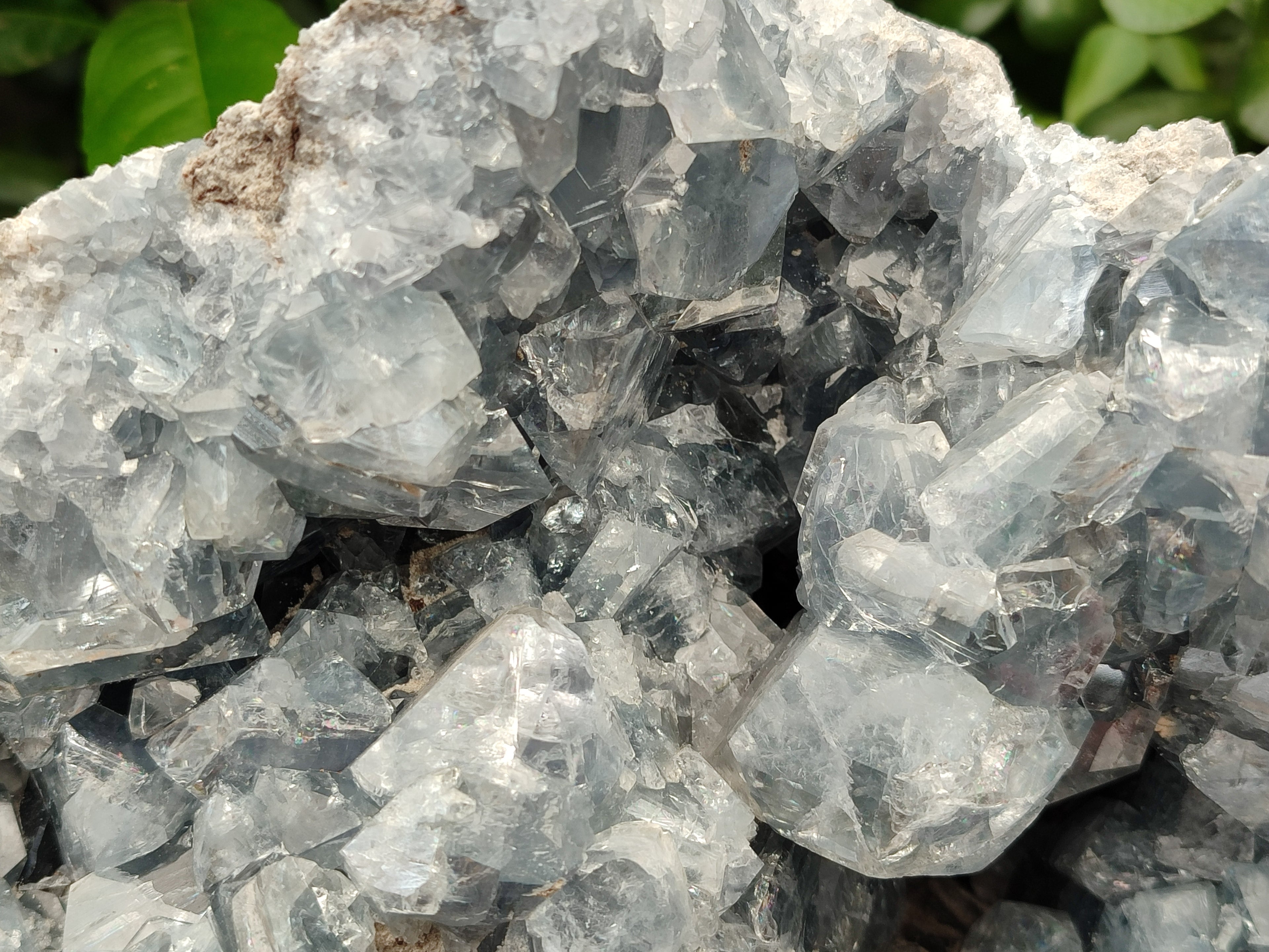 Natural Large Blue Celestite Geode Specimen x 1 From Sakoany, Madagascar - Toprock Gemstones and Minerals 