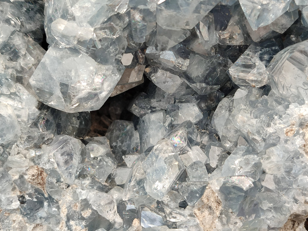 Natural Large Blue Celestite Geode Specimen x 1 From Sakoany, Madagascar - Toprock Gemstones and Minerals 