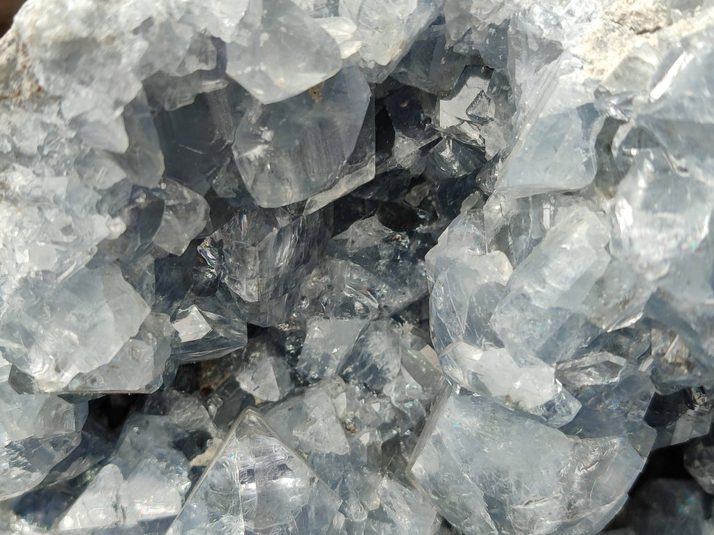 Natural Large Blue Celestite Geode Specimen x 1 From Sakoany, Madagascar - Toprock Gemstones and Minerals 