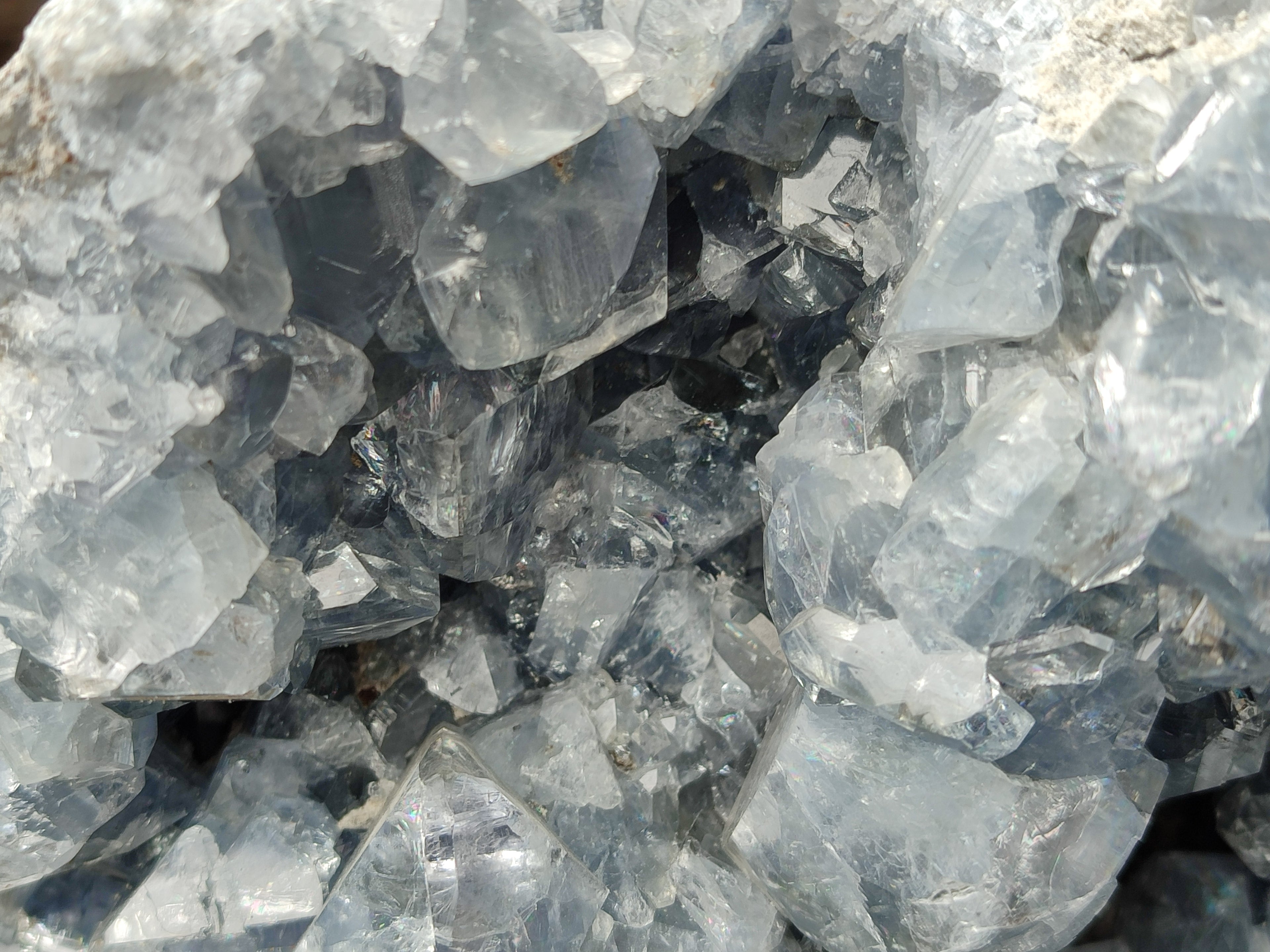 Natural Large Blue Celestite Geode Specimen x 1 From Sakoany, Madagascar - Toprock Gemstones and Minerals 