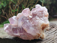 Natural Jacaranda Amethyst Quartz Cluster x 2 From Mumbwa, Zambia - Toprock Gemstones and Minerals 