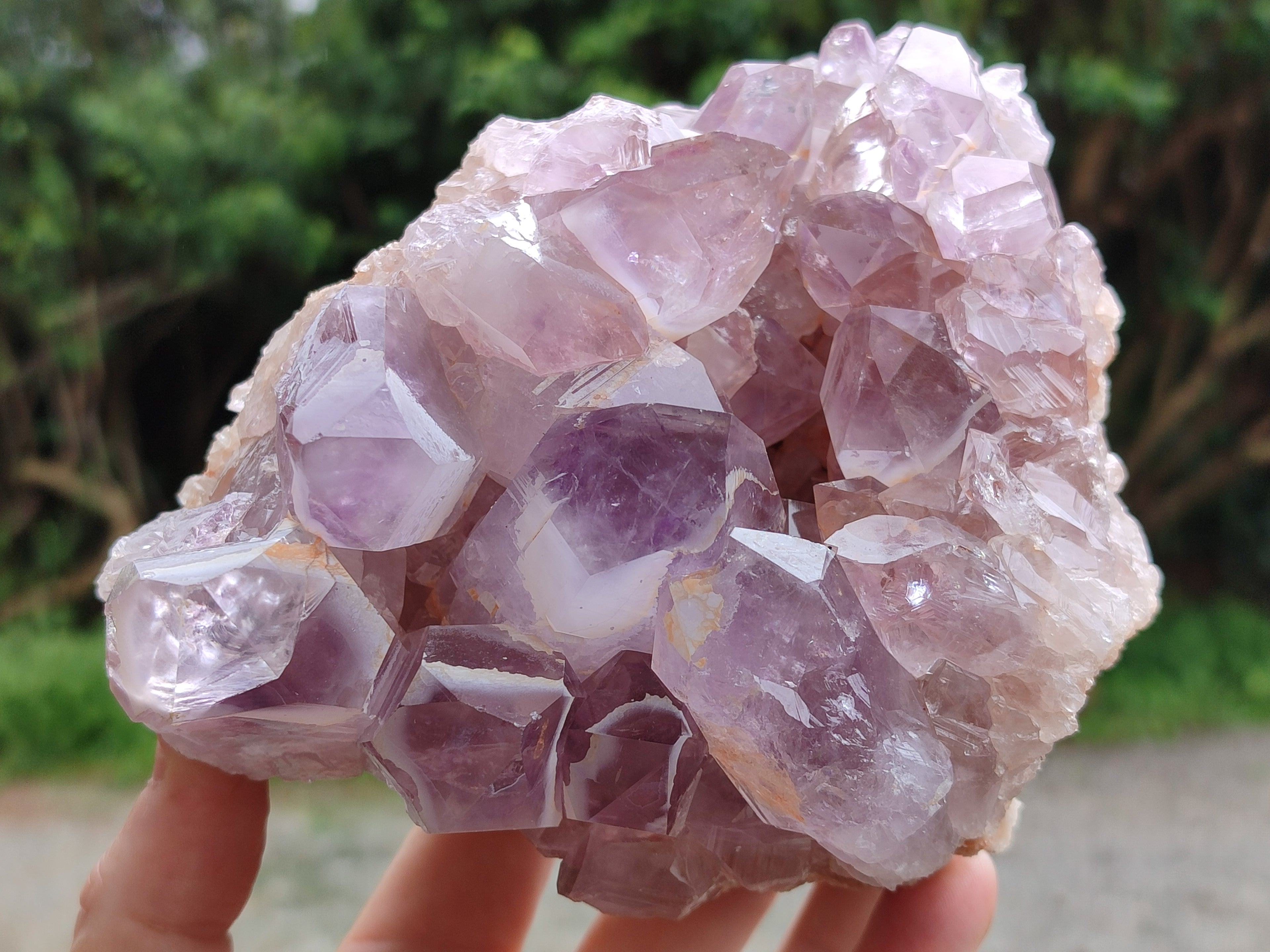 Natural Jacaranda Amethyst Quartz Cluster x 2 From Mumbwa, Zambia - Toprock Gemstones and Minerals 