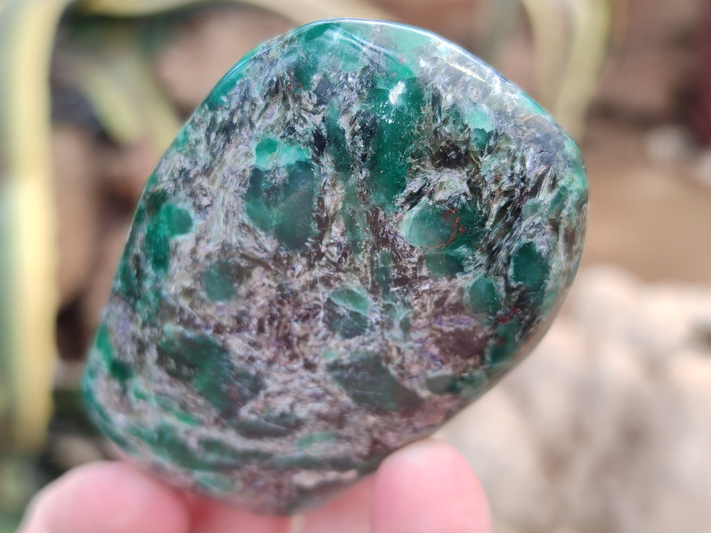 Polished Emerald Mica In Matrix Free Forms x 6 From Mutoko, Zimbabwe - Toprock Gemstones and Minerals 