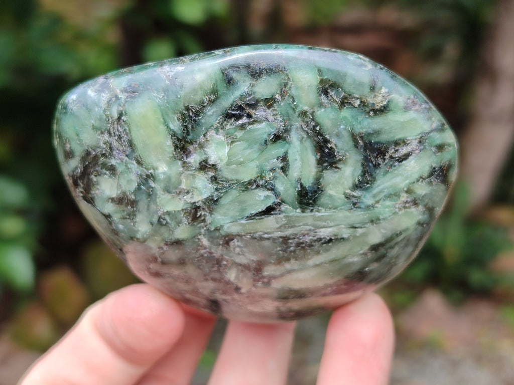 Polished Emerald Mica In Matrix Free Forms x 6 From Mutoko, Zimbabwe - Toprock Gemstones and Minerals 