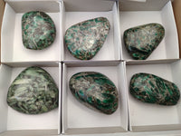 Polished Emerald Mica In Matrix Free Forms x 6 From Mutoko, Zimbabwe - Toprock Gemstones and Minerals 