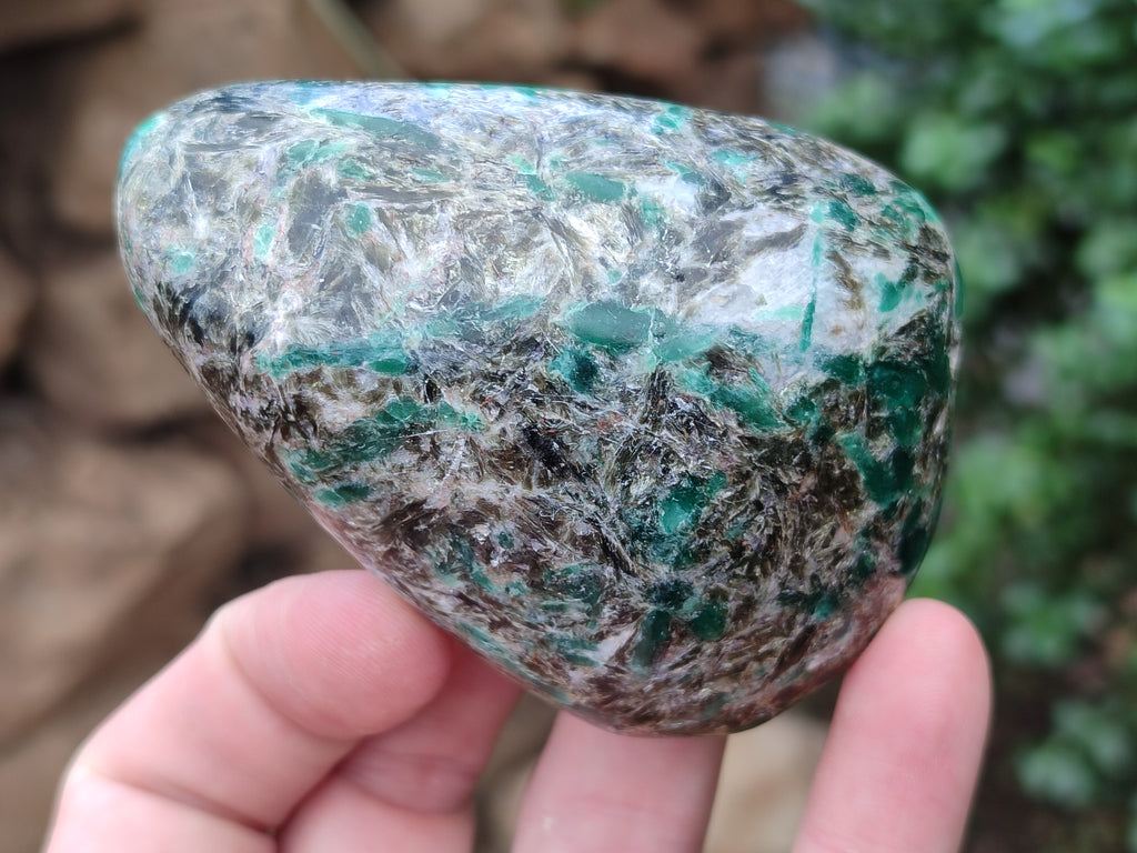 Polished Emerald Mica In Matrix Free Forms x 6 From Mutoko, Zimbabwe - Toprock Gemstones and Minerals 