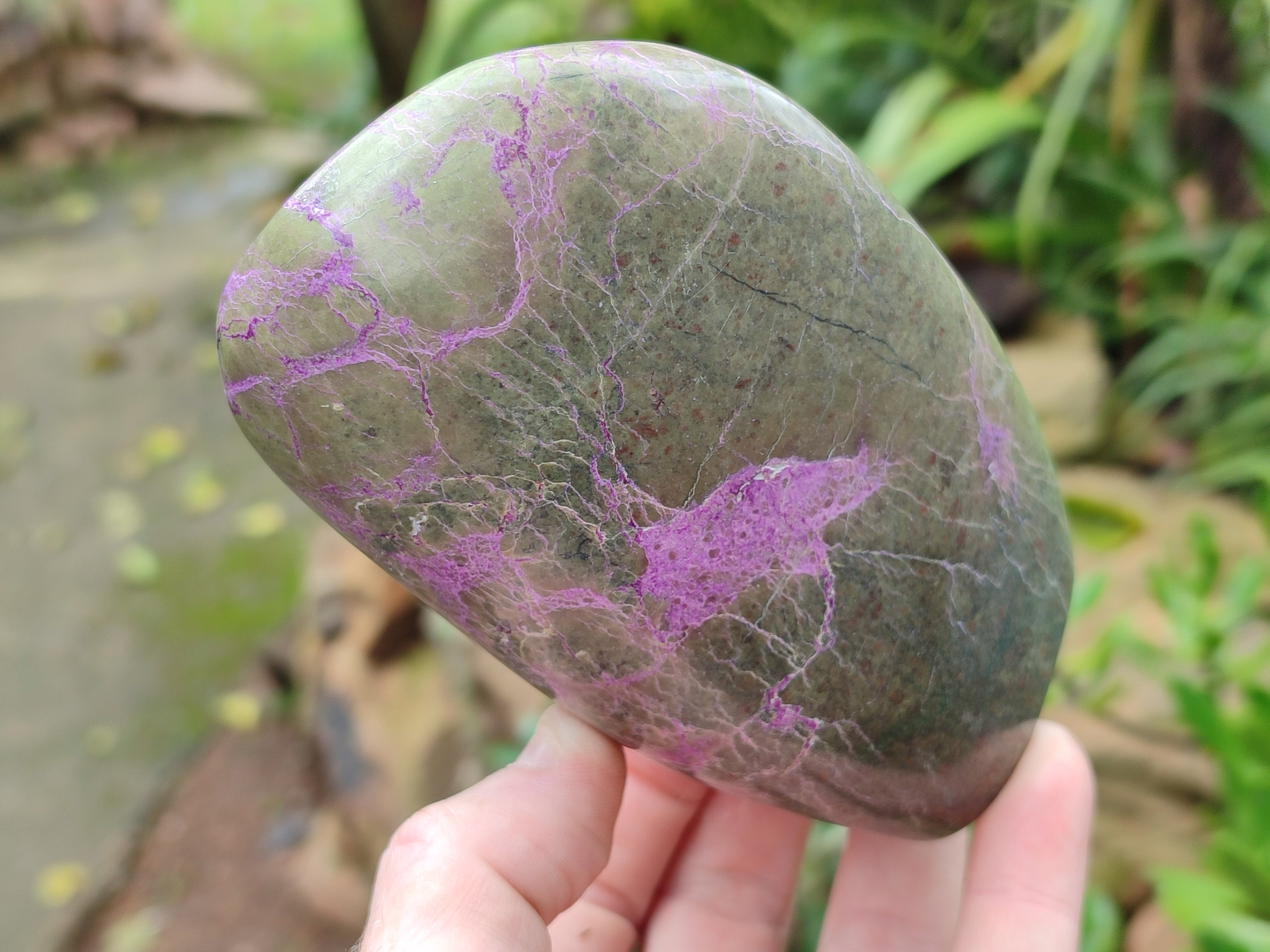 Polished Stichtite Standing Free Forms x 2 From Barberton, South Africa - Toprock Gemstones and Minerals 