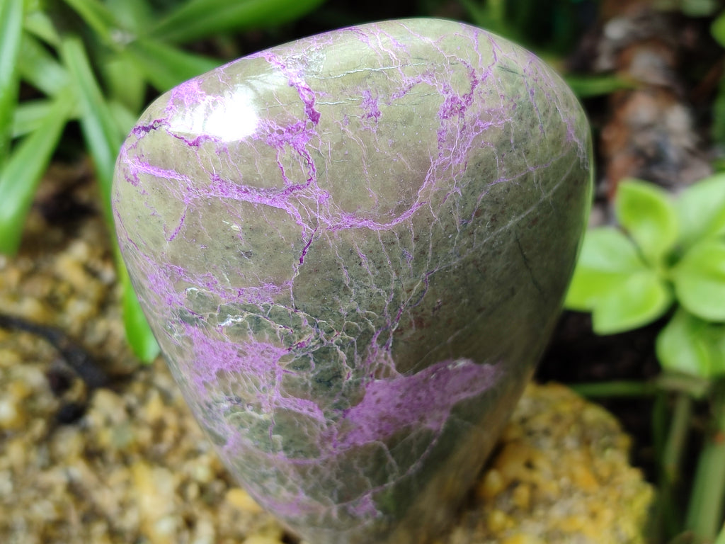 Polished Stichtite Standing Free Forms x 2 From Barberton, South Africa - Toprock Gemstones and Minerals 