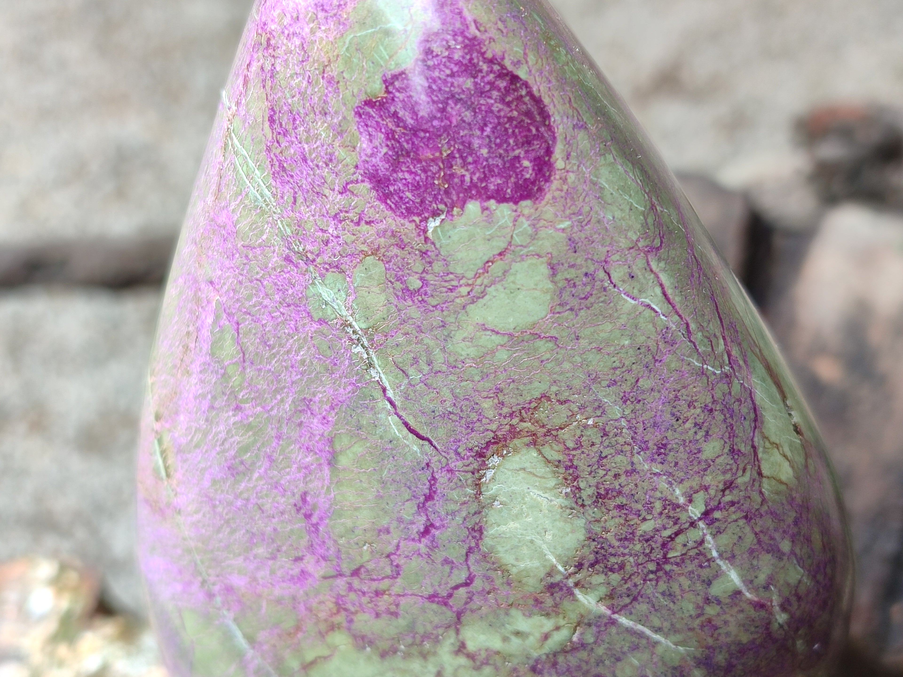 Polished Stichtite Standing Free Forms x 2 From Barberton, South Africa - Toprock Gemstones and Minerals 