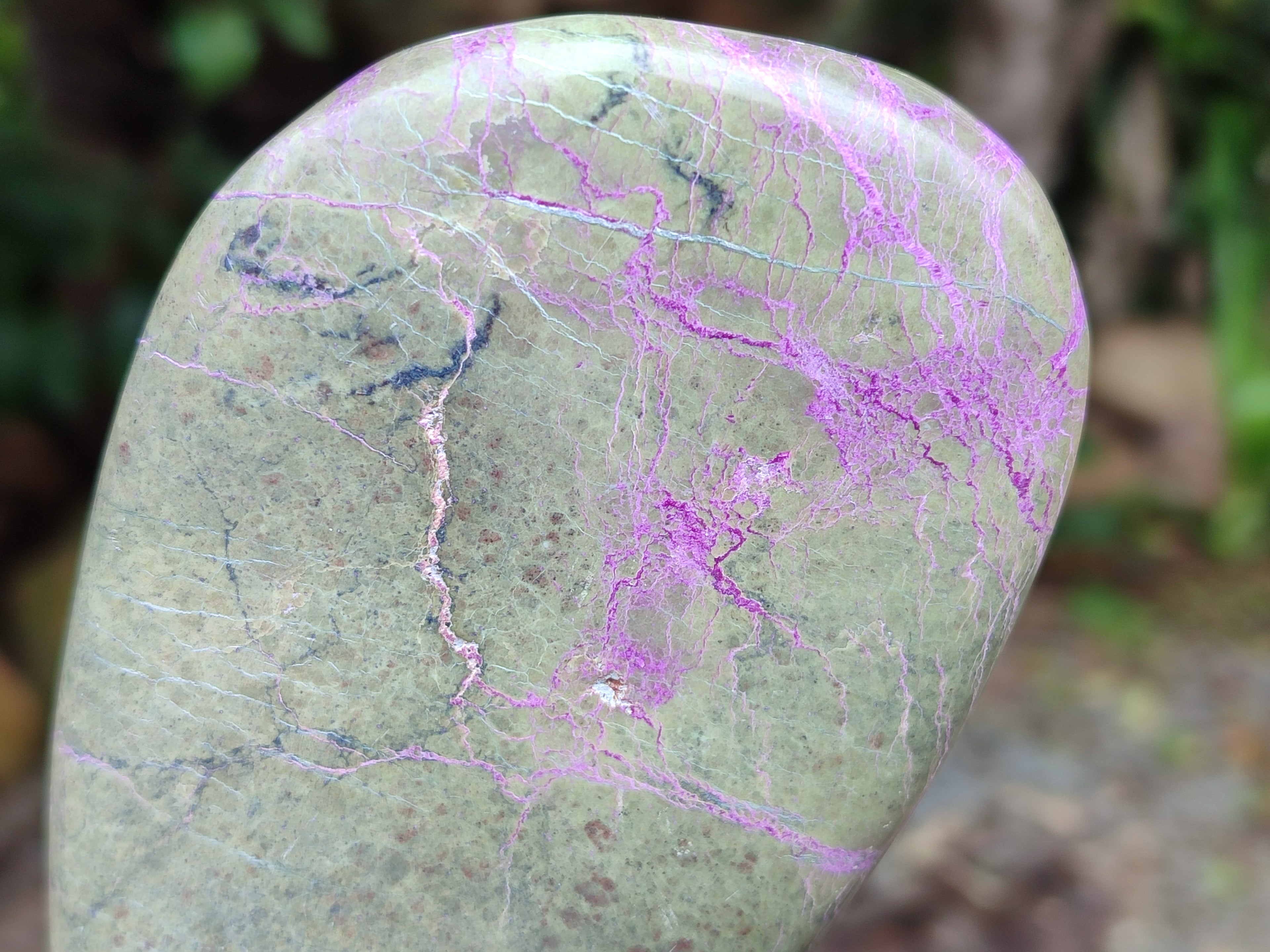 Polished Stichtite Standing Free Forms x 2 From Barberton, South Africa - Toprock Gemstones and Minerals 