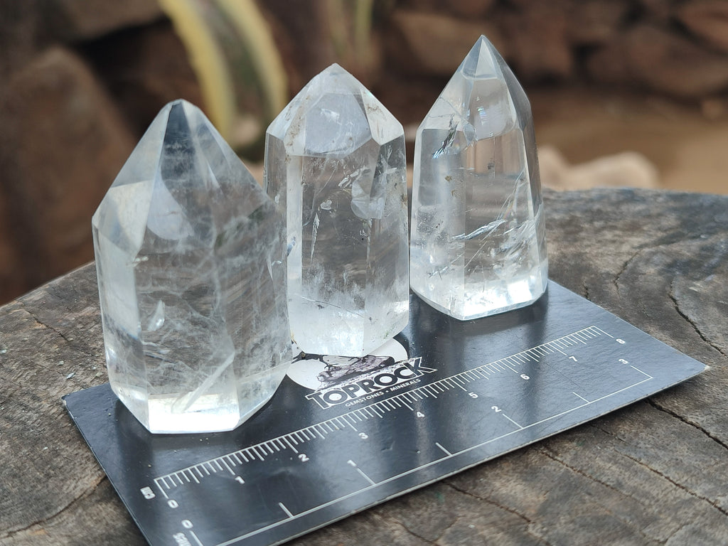 Polished Clear Quartz Crystals x 20 From Madagascar - Toprock Gemstones and Minerals 