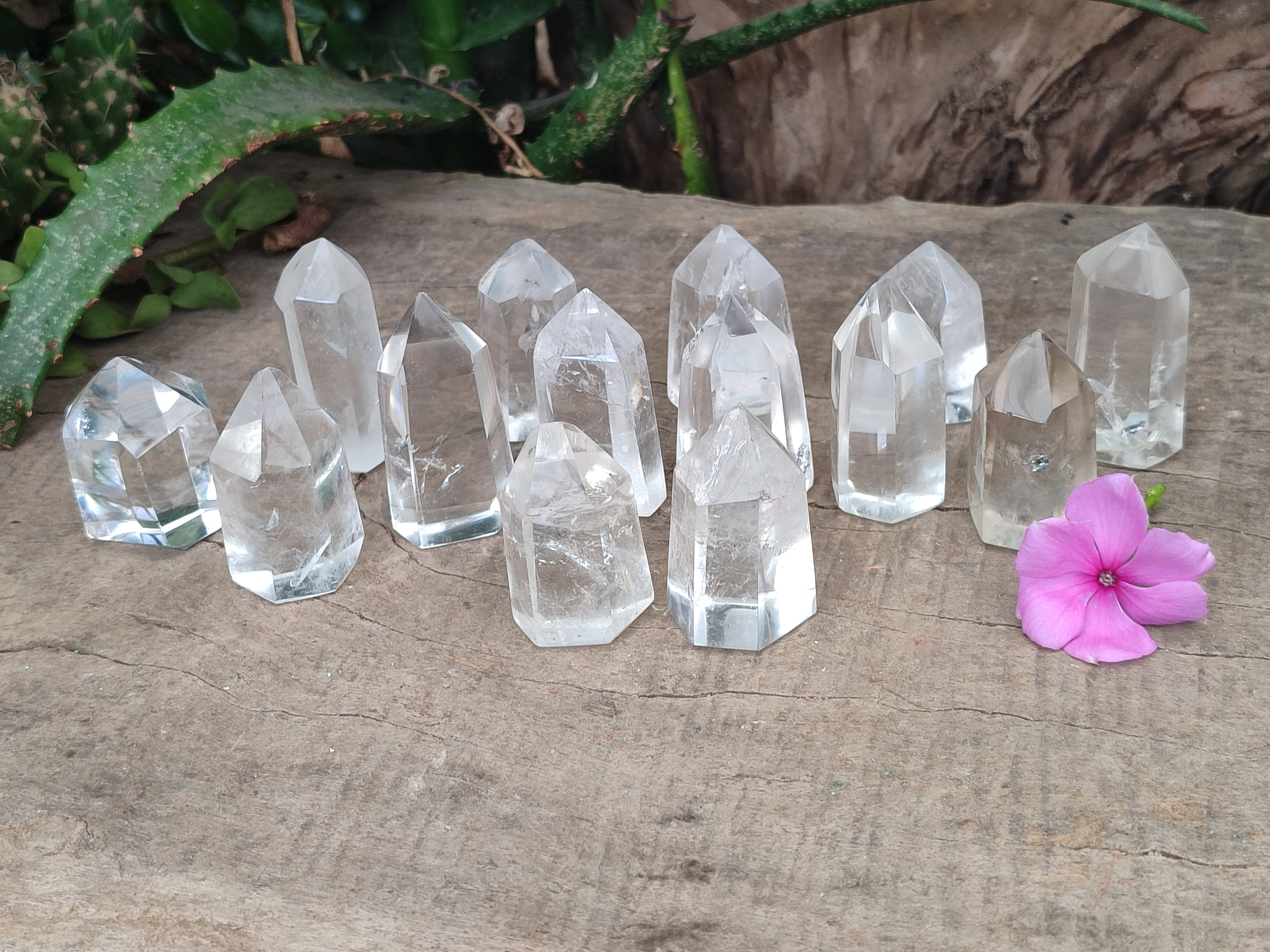 Polished Clear Quartz Crystals x 20 From Madagascar - Toprock Gemstones and Minerals 